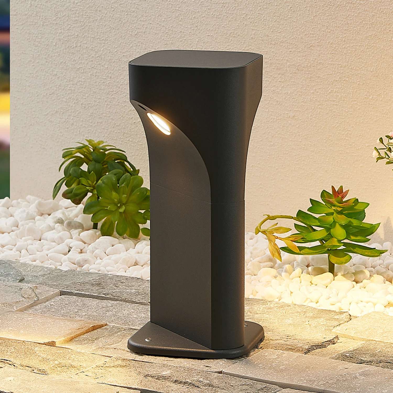 Lucande Valdeta LED-Sockellampe, Höhe 30 Cm 3 Lucande Valdeta LED-Sockellampe, Höhe 30 Cm