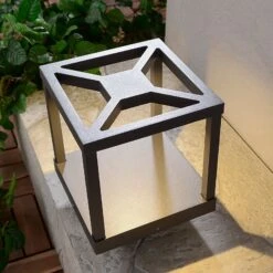 Lucande LED-Sockelleuchte Lealand 23cm Hoch -Eleganter Beleuchtungsladen 9618058 4