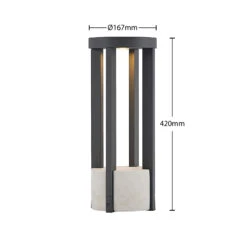 Lucande Overa LED-Sockelleuchte, Rund -Eleganter Beleuchtungsladen 9619303 6