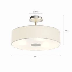 Deckenleuchte Josia Aus Stoff, Weiß -Eleganter Beleuchtungsladen 9620048 6