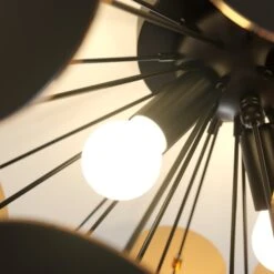 Schwarz-goldene Deckenlampe Kinan -Eleganter Beleuchtungsladen 9621167 4