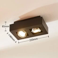 Deckenleuchte Vince, 25x14cm In Schwarz -Eleganter Beleuchtungsladen 9621707 2