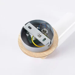 Holzspot Christoph Mit Weißem Schirm -Eleganter Beleuchtungsladen 9621823 7