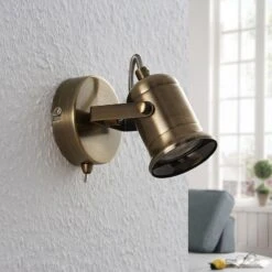 Wandleuchte Anze In Messing Antik -Eleganter Beleuchtungsladen 9624388 2