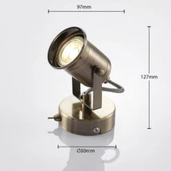 Wandleuchte Anze In Messing Antik -Eleganter Beleuchtungsladen 9624388 4