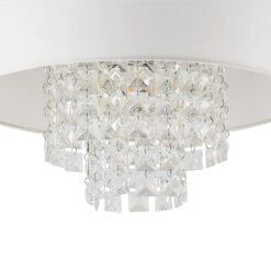 Lindby Estera Deckenleuchte Mit Behang, Weiß -Eleganter Beleuchtungsladen 9626840 6