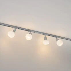 Lindby Linaro 1-Phasen-Schienensystem 4fl, Silber -Eleganter Beleuchtungsladen 9627091 4