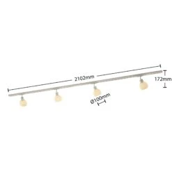 Lindby Linaro 1-Phasen-Schienensystem 4fl, Silber -Eleganter Beleuchtungsladen 9627091 5