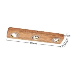Lindby Mikari LED-Deckenleuchte Aus Holz, 3-fl. -Eleganter Beleuchtungsladen 9627413 4