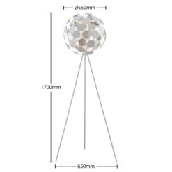 Lindby Dotani Stehlampe Mit Kugelschirm, Weiß 14 Lindby Dotani Stehlampe Mit Kugelschirm, Weiß -Eleganter Beleuchtungsladen 9627796 3