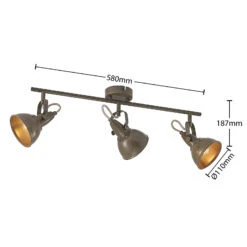 Lindby Julin Strahler, Dreiflammig, Dunkelgrau -Eleganter Beleuchtungsladen 9628087 4