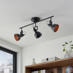 Lindby Morgana Strahler, Schwarz-gold, Dreiflammig -Eleganter Beleuchtungsladen 9628252 2