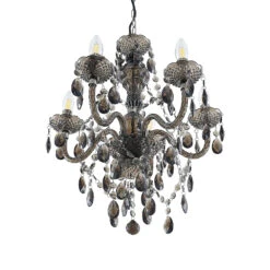 Lindby Spirou Kronleuchter Aus Acryl, Rauchgrau -Eleganter Beleuchtungsladen 9628507 5