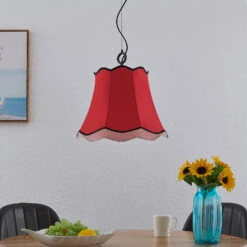 Lucande Binta Hängelampe, Einflammig, Rostrot -Eleganter Beleuchtungsladen 9639453 2