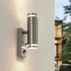 Lindby Catalin Außenwandleuchte, Sensor, 2-flammig -Eleganter Beleuchtungsladen 9647093