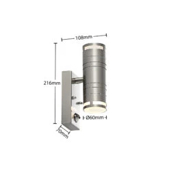Lindby Catalin Außenwandleuchte, Sensor, 2-flammig -Eleganter Beleuchtungsladen 9647093 6