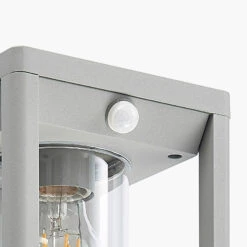 Lindby Estami Außenwandleuchte, Sensor, Silbergrau -Eleganter Beleuchtungsladen 9647108 7