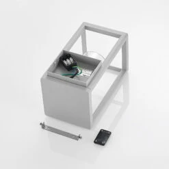 Lindby Estami Außenwandleuchte, Sensor, Silbergrau -Eleganter Beleuchtungsladen 9647108 8