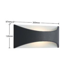 Lindby Mathea LED-Außen-Wandleuchte, Länge 30 Cm -Eleganter Beleuchtungsladen 9915001 5