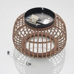 Lindby Bominio Deckenleuchte Aus Rattan, 33 Cm -Eleganter Beleuchtungsladen 9921118 8