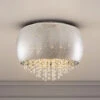 Lucande Elinara Kristall-Deckenlampe, 40 Cm Chrom -Eleganter Beleuchtungsladen 9923001