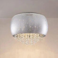 Lucande Elinara Kristall-Deckenlampe, 40 Cm Chrom 14 Lucande Elinara Kristall-Deckenlampe, 40 Cm Chrom -Eleganter Beleuchtungsladen 9923001 3