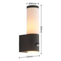 Lindby Okari Außenwandleuchte Mit Sensor, Gerade -Eleganter Beleuchtungsladen 9926020 3