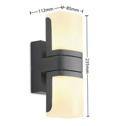 Lindby Jasiah LED-Außenwandleuchte Drehbar -Eleganter Beleuchtungsladen 9932037 4