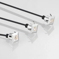 Lindby Gracelle LED-Bodeneinbaulampe, 3 St. Eckig -Eleganter Beleuchtungsladen 9934049 5