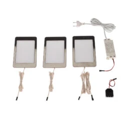 Prios Jelana LED-Unterbauleuchte Edelstahl 3 Stück -Eleganter Beleuchtungsladen 9934126 2