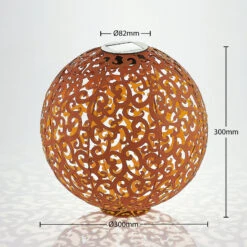 Lindby Eduta Ornament-LED-Solarleuchte, Rostfarben -Eleganter Beleuchtungsladen 9945353 2