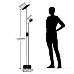 Lindby Seppa LED-Stehleuchte, Eckig, Schwarz -Eleganter Beleuchtungsladen 9945426 5