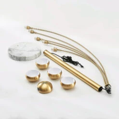 Lindby Sarinio Stehleuchte Mit Marmorfuß, Messing 18 Lindby Sarinio Stehleuchte Mit Marmorfuß, Messing -Eleganter Beleuchtungsladen 9945501 7