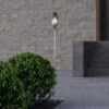Lindby Jari LED-Solarleuchte, Edelstahl, Rauchgrau -Eleganter Beleuchtungsladen 9945531
