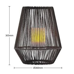 Lindby Kaati LED-Solar-Laterne, Rattanoptik, 26 Cm 14 Lindby Kaati LED-Solar-Laterne, Rattanoptik, 26 Cm -Eleganter Beleuchtungsladen 9945545 3