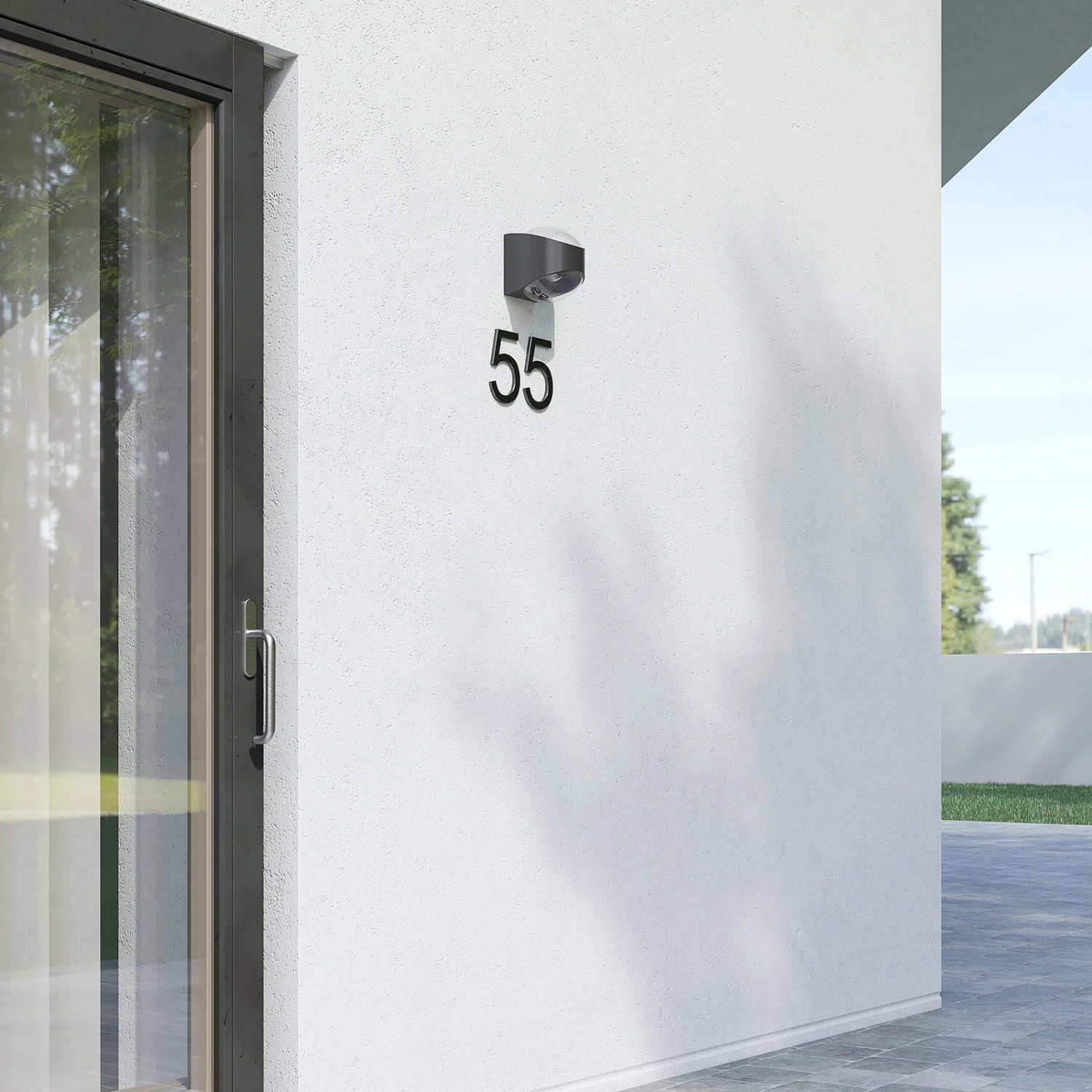 Lucande Almos LED-Außenwandleuchte, Gebogen, 2-fl. 5 Lucande Almos LED-Außenwandleuchte, Gebogen, 2-fl. – Bild 3