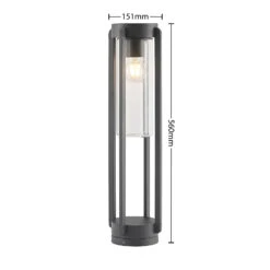 Lucande Tiras Sockelleuchte, Dunkelgrau, 56 Cm -Eleganter Beleuchtungsladen 9969200 3